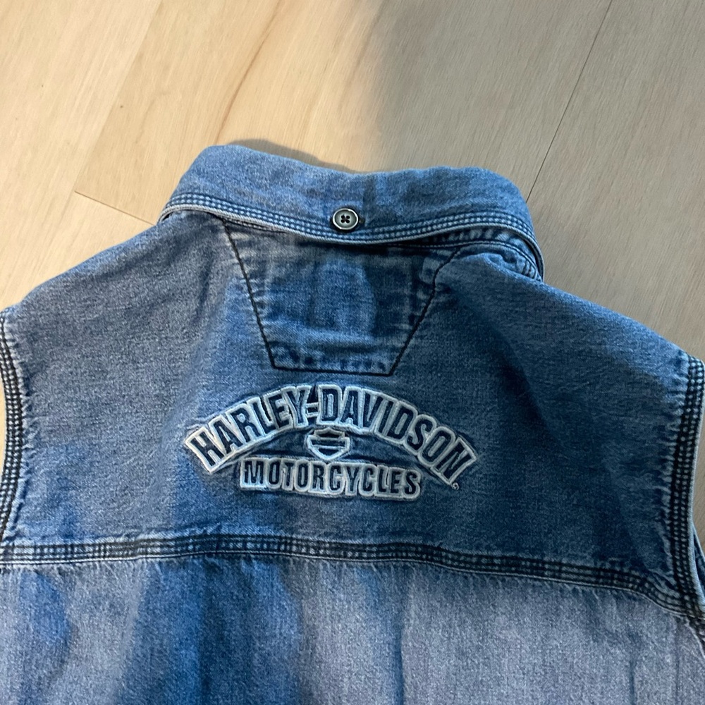 Harley-Davidson Blue Denim Vest L